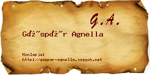 Gáspár Agnella névjegykártya