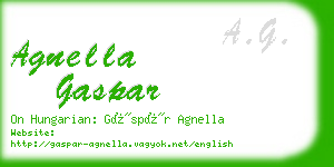 agnella gaspar business card